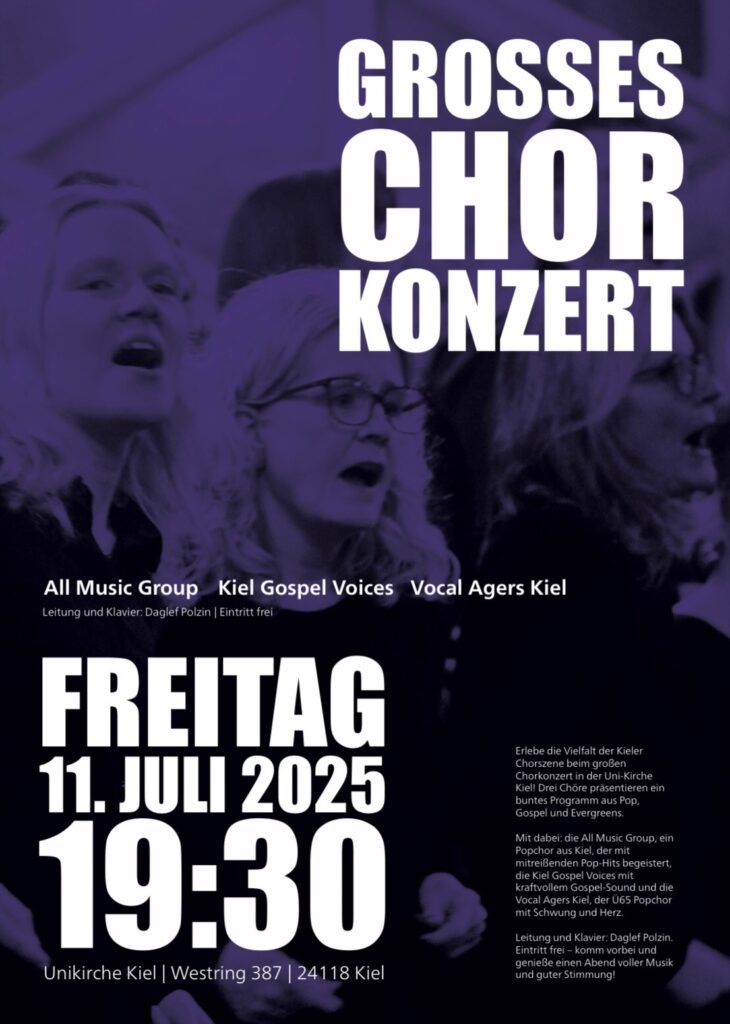 Daglef Polzin Vocal Agers Kiel Ü65 Popchor Seniorenchor Kirchenmusiker Gospelchor Kiel Gospel Voices All Music Group